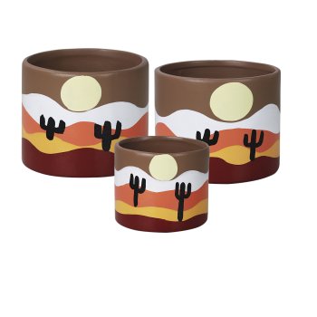 Trio De Vaso Reto Deserto ( Pt15, Pt11, Pt9)