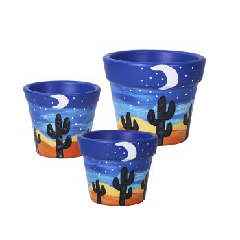 Trio De Vaso Tradicional Deserto Noite (Pt15, Pt13, Pt11)