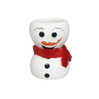 Cachepot Boneco De Neve Grande